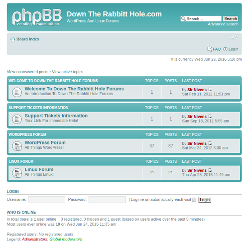 Down The Rabbitt Hole Forums Homepage